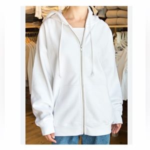 Brandy Melville white Christy hoodie